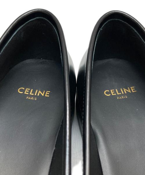 CELINE（セリーヌ）CELINE (セリーヌ) マラケ ポリッシュドブルスキン トリオンフ ローファー ブラック サイズ:38の古着・服飾アイテム