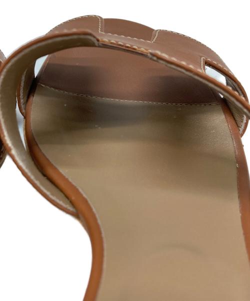 HERMES（エルメス）HERMES (エルメス) ヒールサンダル ブラウン サイズ:38 1/2の古着・服飾アイテム