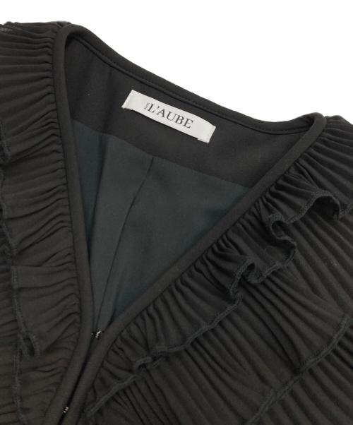 L'AUBE BLANC（ローブ ブラン）L'AUBE BLANC (ローブ ブラン) ワンピース ブラック サイズ:Sの古着・服飾アイテム