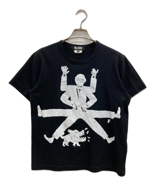 BLACK COMME des GARCONS（ブラックコムデギャルソン）BLACK COMME des GARCONS (ブラックコムデギャルソン) プリントTシャツ ブラック サイズ:Mの古着・服飾アイテム