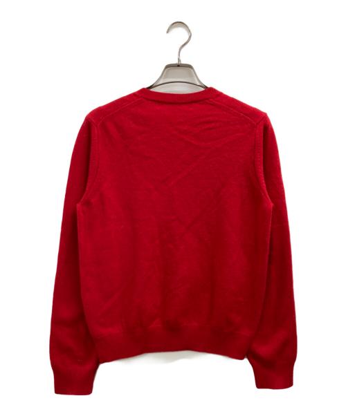 PLAY COMME des GARCONS（プレイコムデギャルソン）PLAY COMME des GARCONS (プレイコムデギャルソン) ハートロゴカーディガン レッド サイズ:Mの古着・服飾アイテム