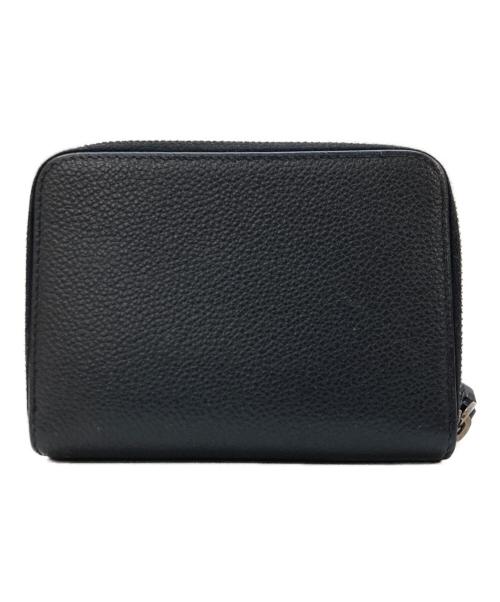 Saint Laurent Paris（サンローランパリ）Saint Laurent Paris (サンローランパリ) リヴゴーシュ コンパクト ジップウォレット ブラックの古着・服飾アイテム