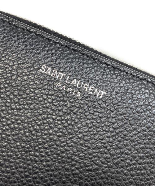 Saint Laurent Paris（サンローランパリ）Saint Laurent Paris (サンローランパリ) リヴゴーシュ コンパクト ジップウォレット ブラックの古着・服飾アイテム