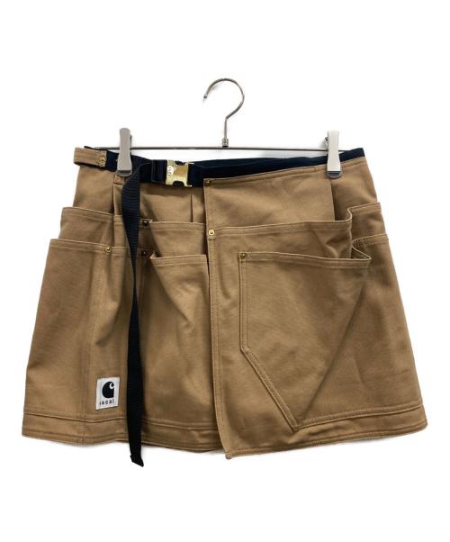 sacai（サカイ）sacai (サカイ) CarHartt (カーハート) ラップスカート ブラウン サイズ:1の古着・服飾アイテム