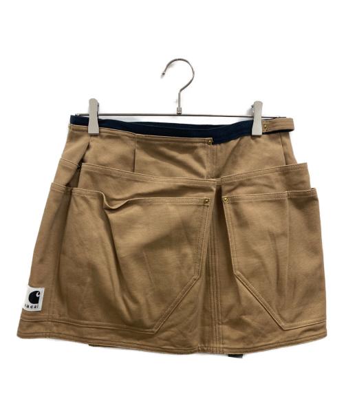 sacai（サカイ）sacai (サカイ) CarHartt (カーハート) ラップスカート ブラウン サイズ:1の古着・服飾アイテム