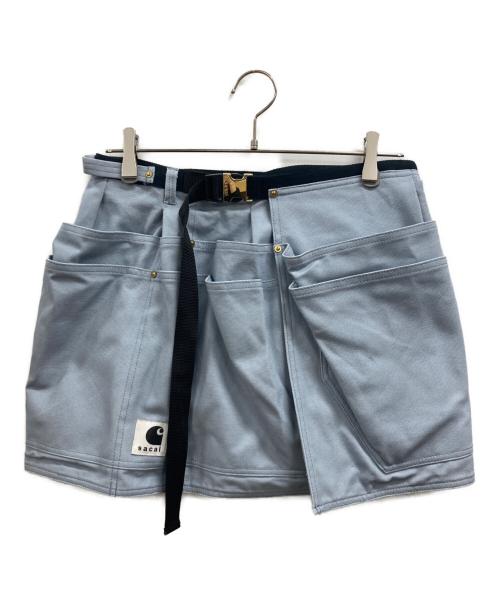 sacai（サカイ）sacai (サカイ) CarHartt (カーハート) ラップスカート スカイブルー サイズ:1の古着・服飾アイテム