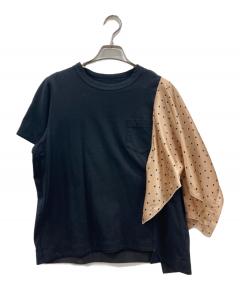 中古・古着通販】sacai (サカイ) ドッキングTシャツ ブラック×レッド