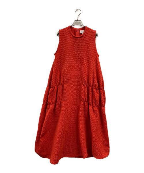LANVIN en Bleu（ランバンオンブルー）LANVIN en Bleu (ランバンオンブルー) ランバンオンブルー ジャガード レッド サイズ:38の古着・服飾アイテム