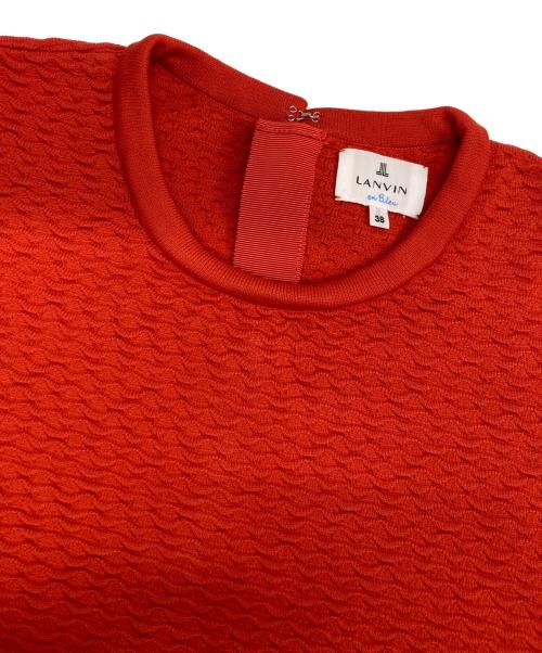 LANVIN en Bleu（ランバンオンブルー）LANVIN en Bleu (ランバンオンブルー) ランバンオンブルー ジャガード レッド サイズ:38の古着・服飾アイテム