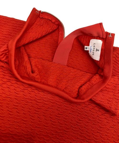 LANVIN en Bleu（ランバンオンブルー）LANVIN en Bleu (ランバンオンブルー) ランバンオンブルー ジャガード レッド サイズ:38の古着・服飾アイテム