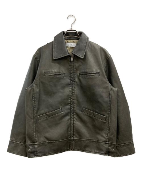 SLY（スライ）SLY (スライ) VINTAGE BOXY F/LEATHER ジャケット カーキ サイズ:FREEの古着・服飾アイテム