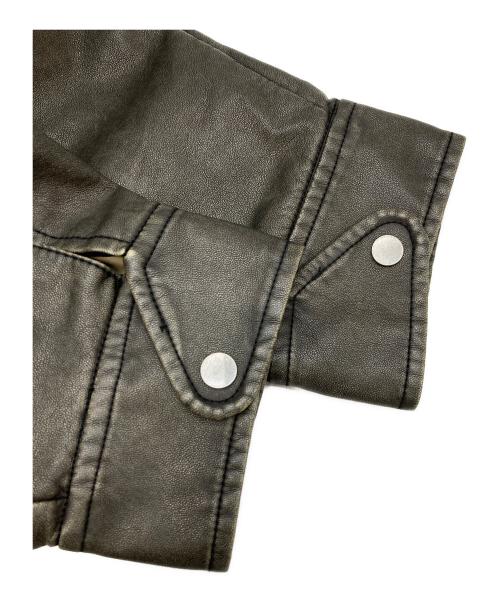 SLY（スライ）SLY (スライ) VINTAGE BOXY F/LEATHER ジャケット カーキ サイズ:FREEの古着・服飾アイテム