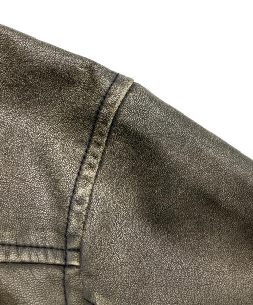 SLY（スライ）SLY (スライ) VINTAGE BOXY F/LEATHER ジャケット カーキ サイズ:FREEの古着・服飾アイテム