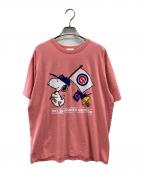 JOURNAL STANDARD relume×PEANUTSジャーナルスタンダード レリューム×ピーナッツ）の古着「別注ベースボール プリントTシャツ」｜ピンク