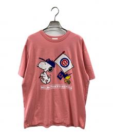 JOURNAL STANDARD relume×PEANUTS（ジャーナルスタンダード レリューム×ピーナッツ）の古着「別注ベースボール プリントTシャツ」｜ピンク