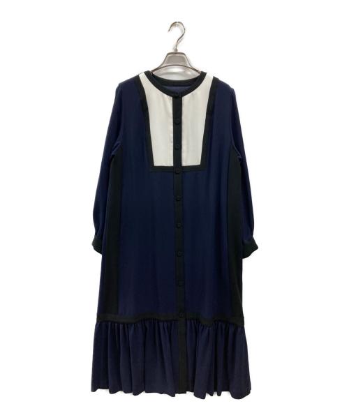 GRACE CLASS（グレースクラス）GRACE CLASS (グレースクラス) 切替ワンピース ネイビー サイズ:36の古着・服飾アイテム