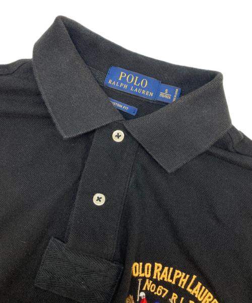 POLO RALPH LAUREN（ポロ・ラルフローレン）POLO RALPH LAUREN (ポロ・ラルフローレン) 刺繍入りポロシャツ ブラック サイズ:Sの古着・服飾アイテム