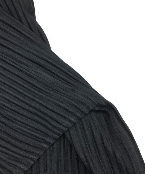 HOMME PLISSE ISSEY MIYAKE（オム プリッセ イッセイ ミヤケ）HOMME PLISSE ISSEY MIYAKE (オム プリッセ イッセイ ミヤケ) プリーツフード付きパーカー ブラック サイズ:2の古着・服飾アイテム