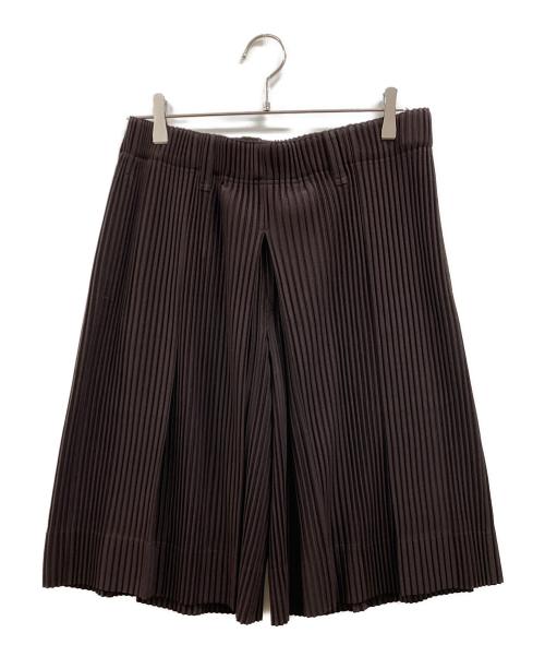 HOMME PLISSE ISSEY MIYAKE（オム プリッセ イッセイ ミヤケ）HOMME PLISSE ISSEY MIYAKE (オム プリッセ イッセイ ミヤケ) TAILORED PLEATS 2 EGG PLANT BLACK サイズ:3 未使用品の古着・服飾アイテム