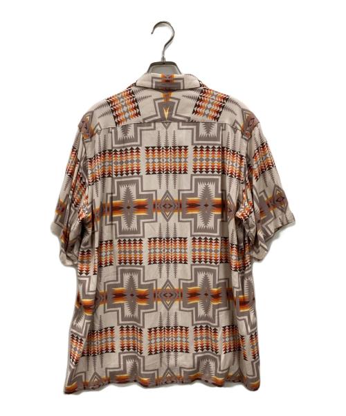 PENDLETON（ペンドルトン）PENDLETON (ペンドルトン) BAYFLOW別注/Open Collar Shirt レッド×アイボリー サイズ:Mの古着・服飾アイテム