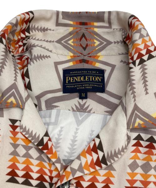 PENDLETON（ペンドルトン）PENDLETON (ペンドルトン) BAYFLOW別注/Open Collar Shirt レッド×アイボリー サイズ:Mの古着・服飾アイテム