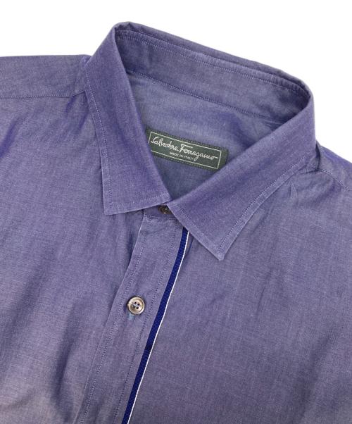 Salvatore Ferragamo（サルヴァトーレ フェラガモ）Salvatore Ferragamo (サルヴァトーレ フェラガモ) 長袖シャツ ネイビー サイズ:Lの古着・服飾アイテム