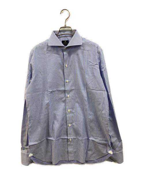 LUIGI BORRELLI（ルイジボレッリ）LUIGI BORRELLI (ルイジボレッリ) ストライプシャツ ブルー サイズ:40の古着・服飾アイテム