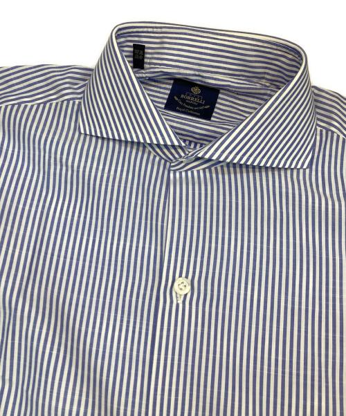 LUIGI BORRELLI（ルイジボレッリ）LUIGI BORRELLI (ルイジボレッリ) ストライプシャツ ブルー サイズ:40の古着・服飾アイテム