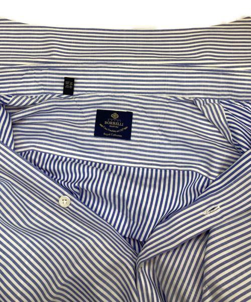 LUIGI BORRELLI（ルイジボレッリ）LUIGI BORRELLI (ルイジボレッリ) ストライプシャツ ブルー サイズ:40の古着・服飾アイテム