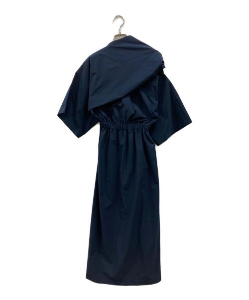 HYKE（ハイク）HYKE (ハイク) 2WAY STRETCH ASYMMETRIC DRESS ネイビー サイズ:Sの古着・服飾アイテム