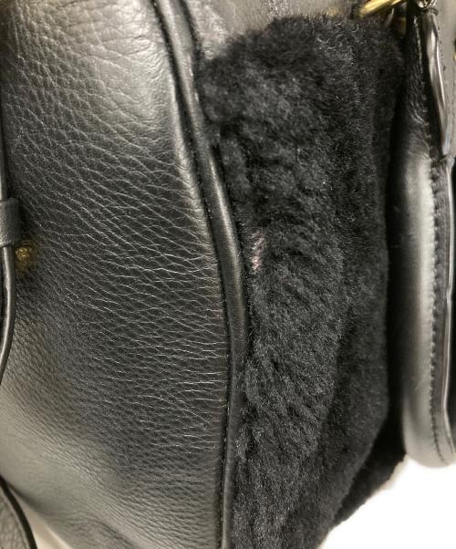 UGG（アグ）UGG (アグ) シープスキンミニボストンバッグ ブラックの古着・服飾アイテム