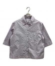 maison kitsune（メゾンキツネ）の古着「CROPPED BOXY SHIRT」｜パープル