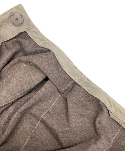Max Mara Studio（マックスマーラ ストゥディオ）MAX MARA STUDIO (マックスマーラ ストゥディオ) ゴートスキンノーカラーコート ベージュ サイズ:40の古着・服飾アイテム