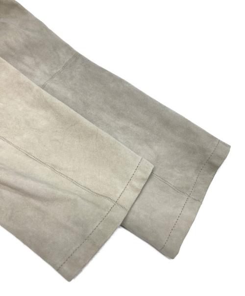 Max Mara Studio（マックスマーラ ストゥディオ）MAX MARA STUDIO (マックスマーラ ストゥディオ) ゴートスキンノーカラーコート ベージュ サイズ:40の古着・服飾アイテム