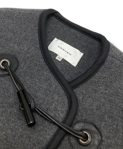 CARVEN（カルヴェン）CARVEN (カルヴェン) ウールパイピングコート グレー サイズ:38の古着・服飾アイテム