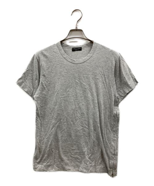 COMME des GARCONS HOMME PLUS（コムデギャルソンオムプリュス）COMME des GARCONS HOMME PLUS (コムデギャルソンオムプリュス) サイドジップTシャツ グレー サイズ:不明（実寸参照）の古着・服飾アイテム