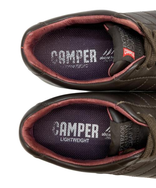 CAMPER（カンペール）CAMPER (カンペール) レザースニーカー ブラウン サイズ:40の古着・服飾アイテム