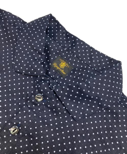 Django Atour（ジャンゴ アトゥール）Django Atour (ジャンゴ アトゥール) リネンドットシャツ ネイビー サイズ:Mの古着・服飾アイテム