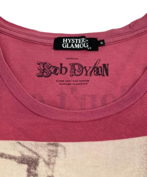 Hysteric Glamour（ヒステリックグラマー）Hysteric Glamour (ヒステリックグラマー) Bob Dylan T ピンク サイズ:Sの古着・服飾アイテム