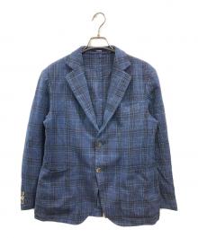 J.PRESS（ジェイプレス）の古着「サマーバスケットチェック ジャケット」｜ネイビー