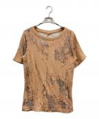 DRIES VAN NOTENドリスヴァンノッテン）の古着「ジャガードデザインＴシャツ」｜ブラウン