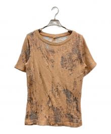 DRIES VAN NOTEN（ドリスヴァンノッテン）の古着「ジャガードデザインＴシャツ」｜ブラウン