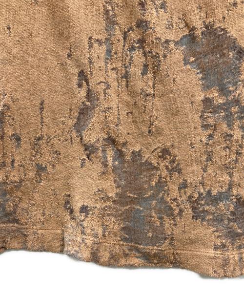 DRIES VAN NOTEN（ドリスヴァンノッテン）DRIES VAN NOTEN (ドリスヴァンノッテン) ジャガードデザインＴシャツ ブラウン サイズ:不明（実寸参照）の古着・服飾アイテム
