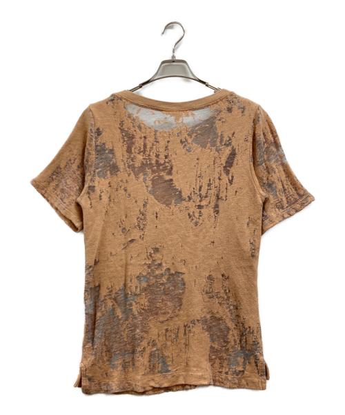 DRIES VAN NOTEN（ドリスヴァンノッテン）DRIES VAN NOTEN (ドリスヴァンノッテン) ジャガードデザインＴシャツ ブラウン サイズ:不明（実寸参照）の古着・服飾アイテム