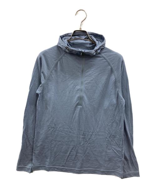 山と道（ヤマトミチ）山と道 (ヤマトミチ) Merino Light Hoody ブルー サイズ:Sの古着・服飾アイテム