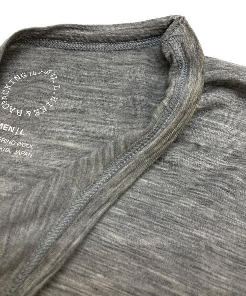 山と道（ヤマトミチ）山と道 (ヤマトミチ) Light Merino Sleeveless グレー サイズ:Lの古着・服飾アイテム