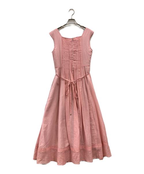 JUSGLITTY（ジャスグリッティー）JUSGLITTY (ジャスグリッティー) ピンタックサマーワンピース ピンク サイズ:2の古着・服飾アイテム
