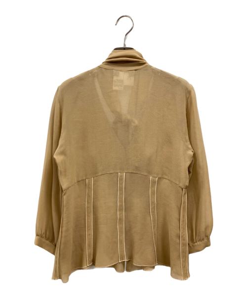 MaxMara（マックスマーラ）MaxMara (マックスマーラ) シアーブラウス ブラウン サイズ:40の古着・服飾アイテム