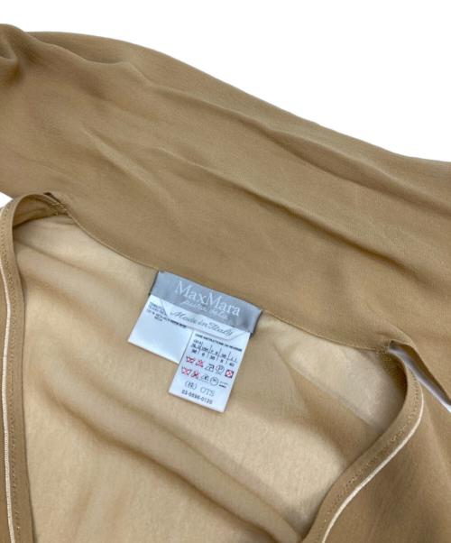 MaxMara（マックスマーラ）MaxMara (マックスマーラ) シアーブラウス ブラウン サイズ:40の古着・服飾アイテム