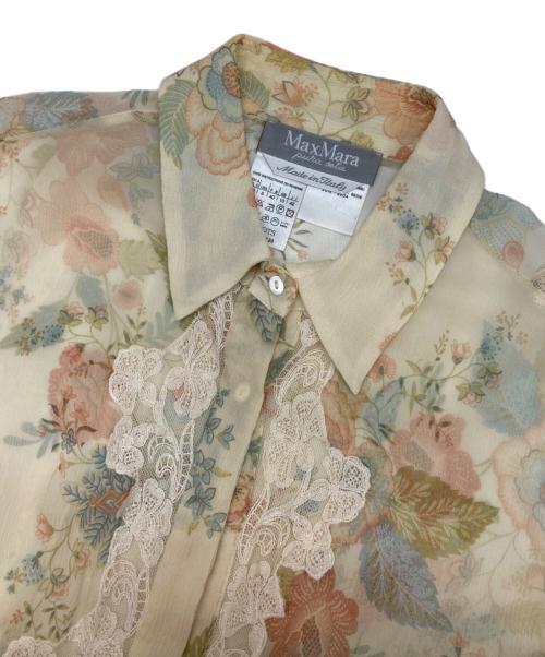 MaxMara（マックスマーラ）MaxMara (マックスマーラ) シアーシャツ ベージュ サイズ:42の古着・服飾アイテム